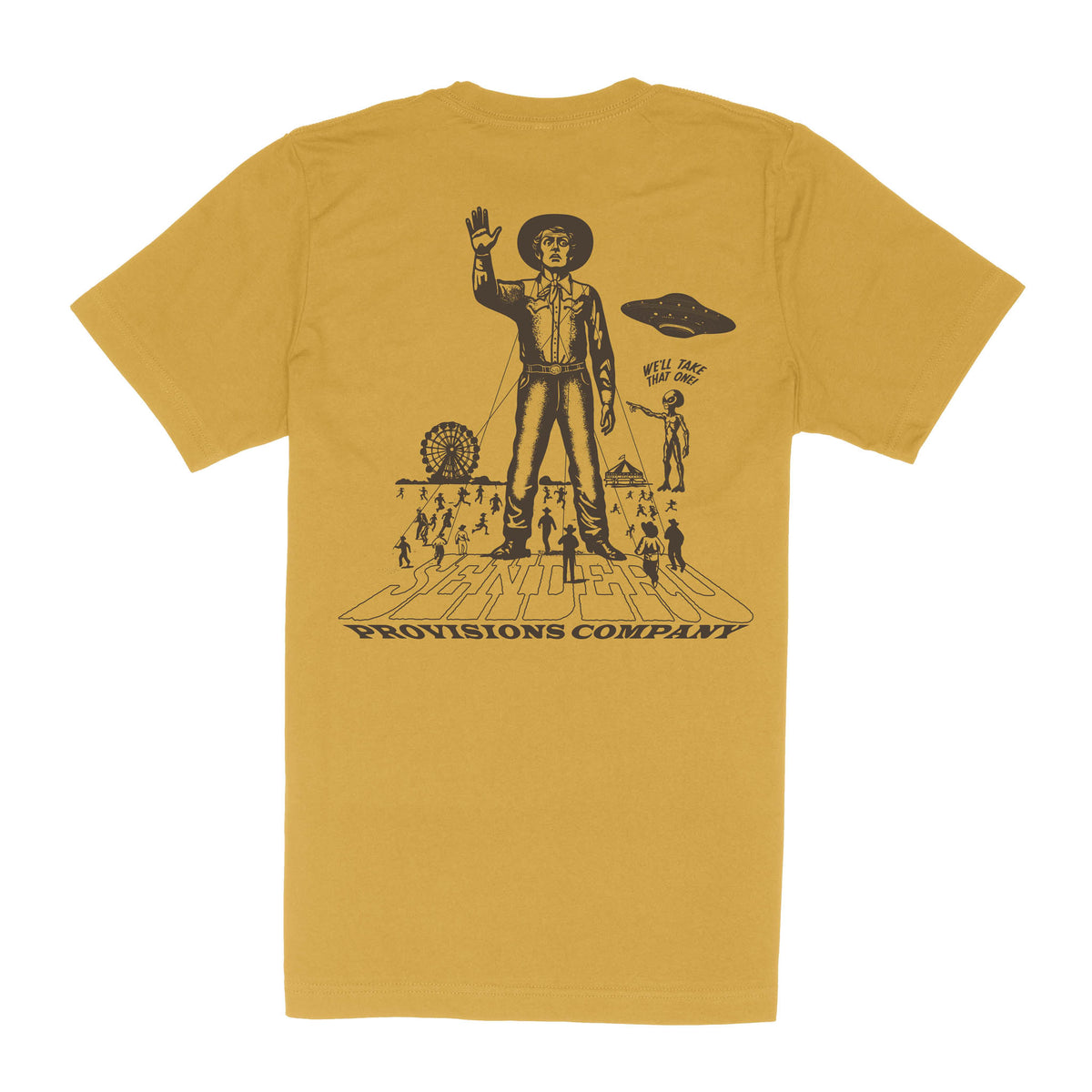 Cowboy Lift Off T-Shirt - Goldenrod