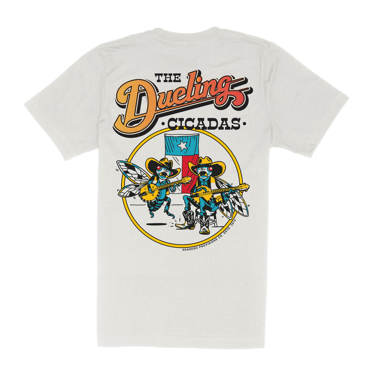 Dueling Cicadas T-Shirt - Vintage White