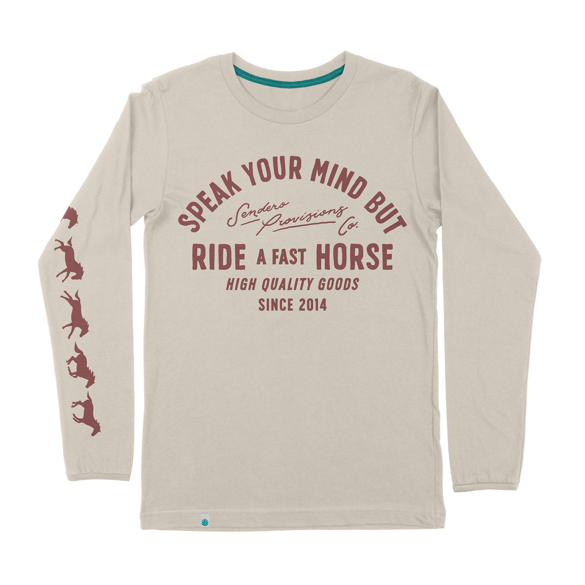 Fast Horse Long Sleeve T-Shirt - Sand
