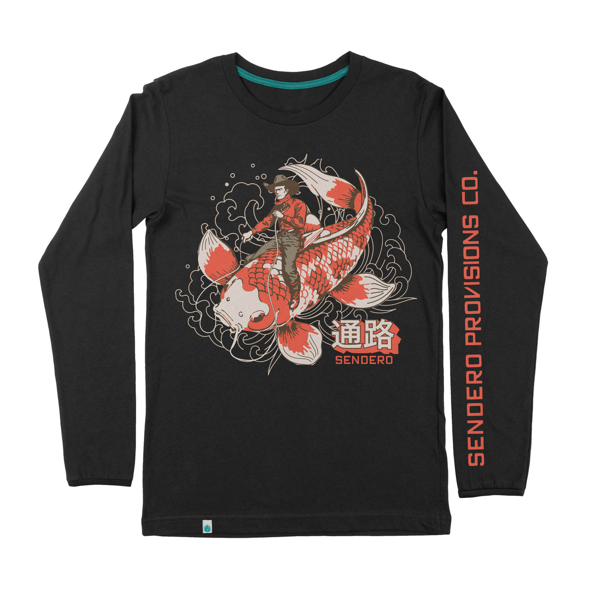 Koi Bronc Long Sleeve T-Shirt - Black