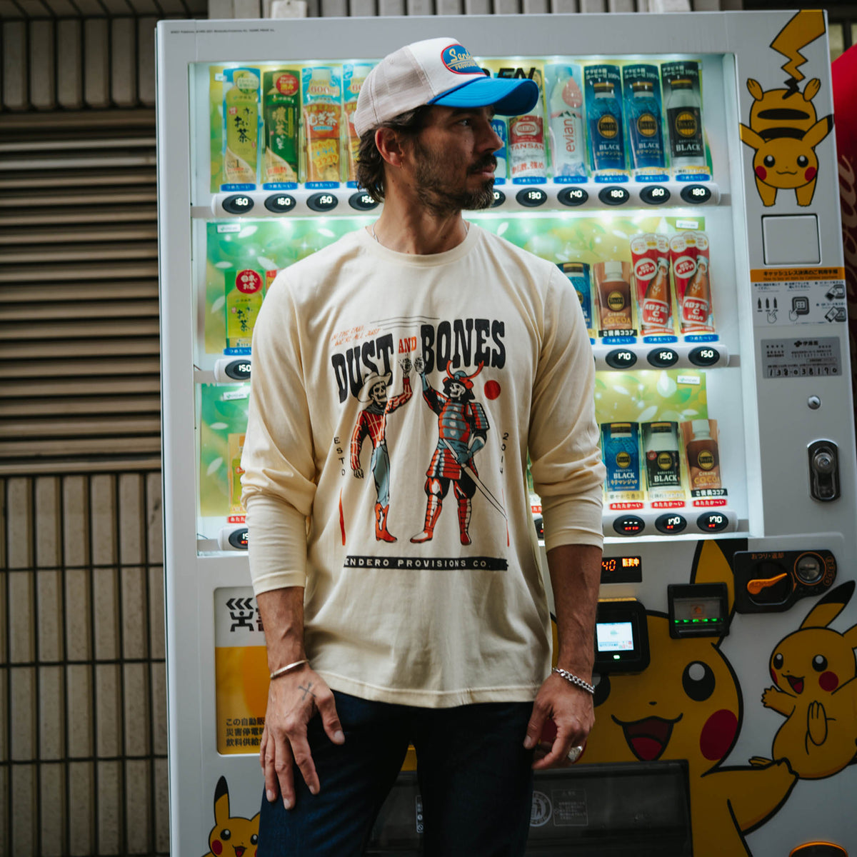 Dust & Bones Long Sleeve T-Shirt - Cream