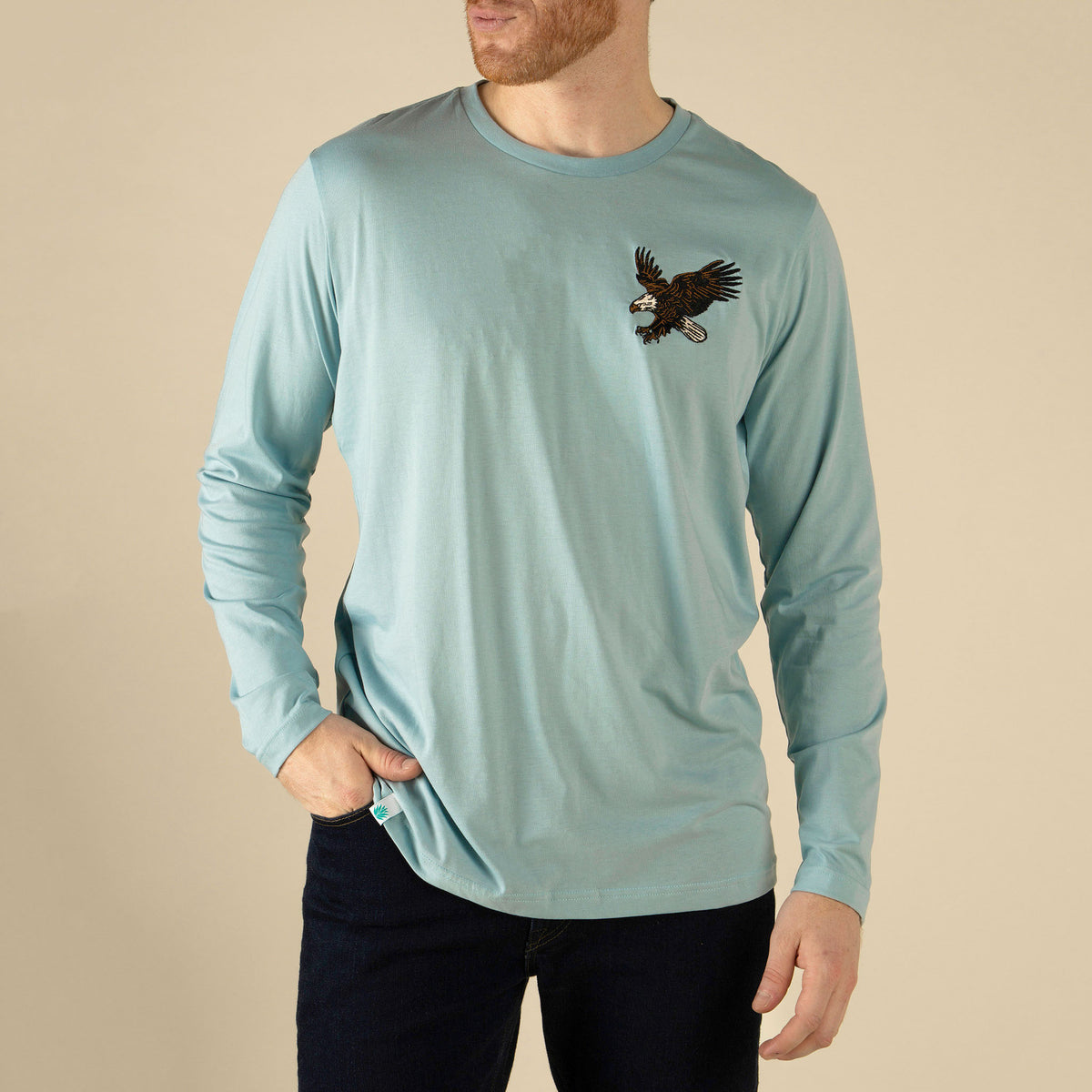 Eagle Long Sleeve T-Shirt - Sterling Blue