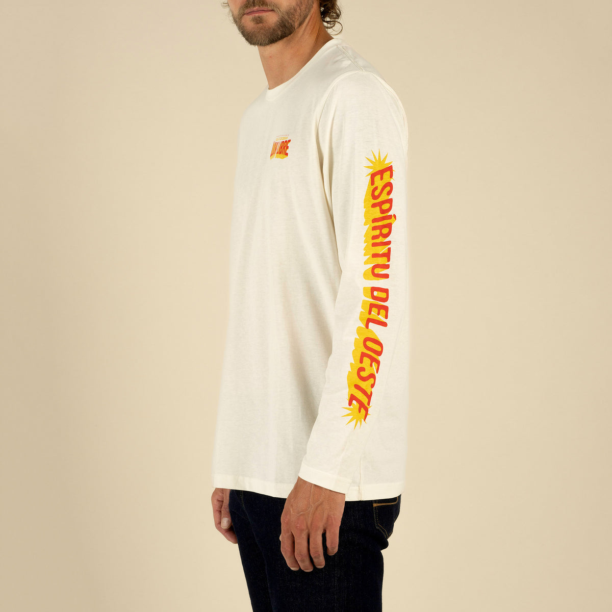 Lucha Libre Long Sleeve T-Shirt - Vintage White