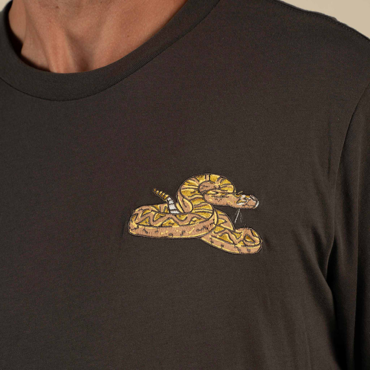 Rattlesnake Long Sleeve T-Shirt - Vintage Black