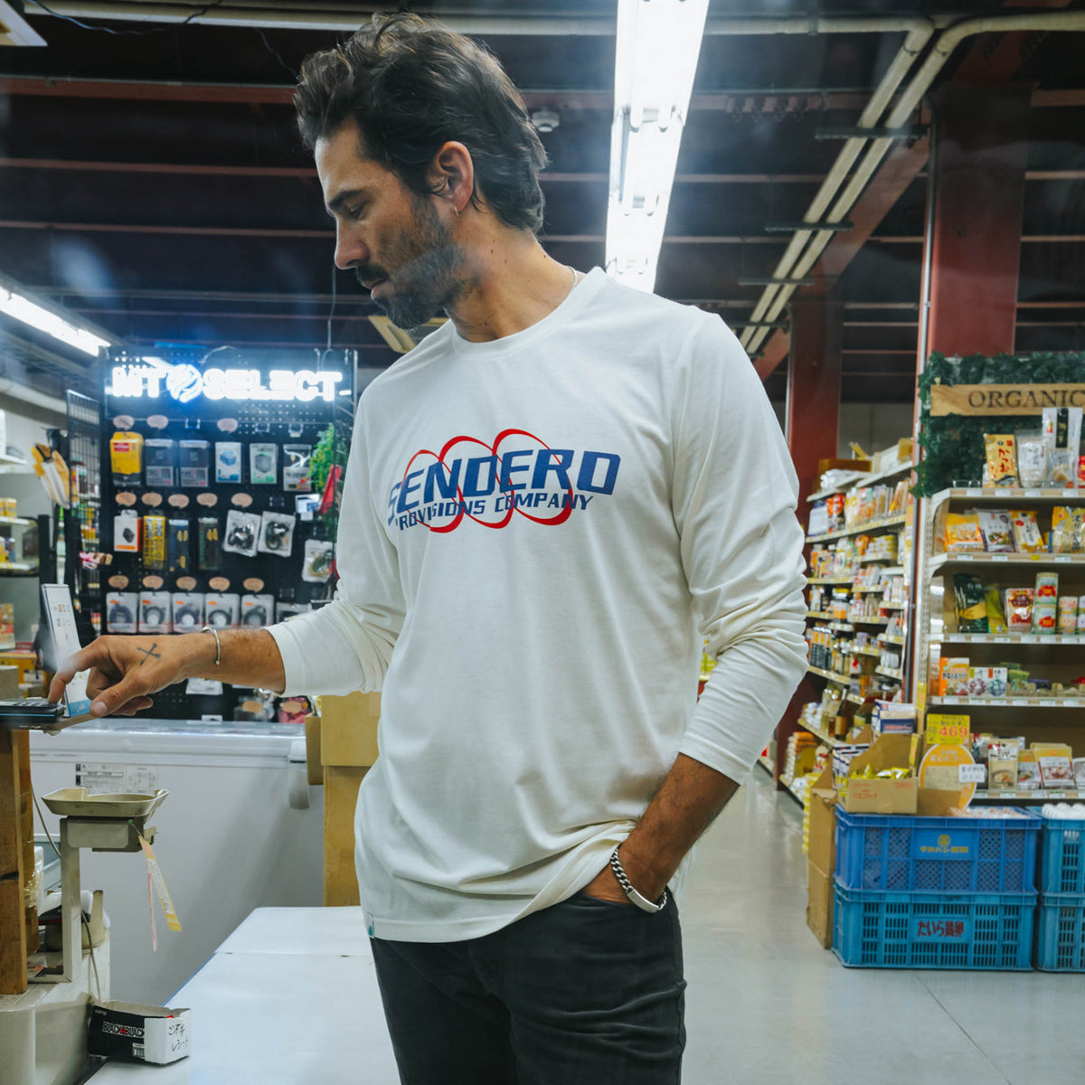 Broadcast Long Sleeve T-Shirt - Vintage White
