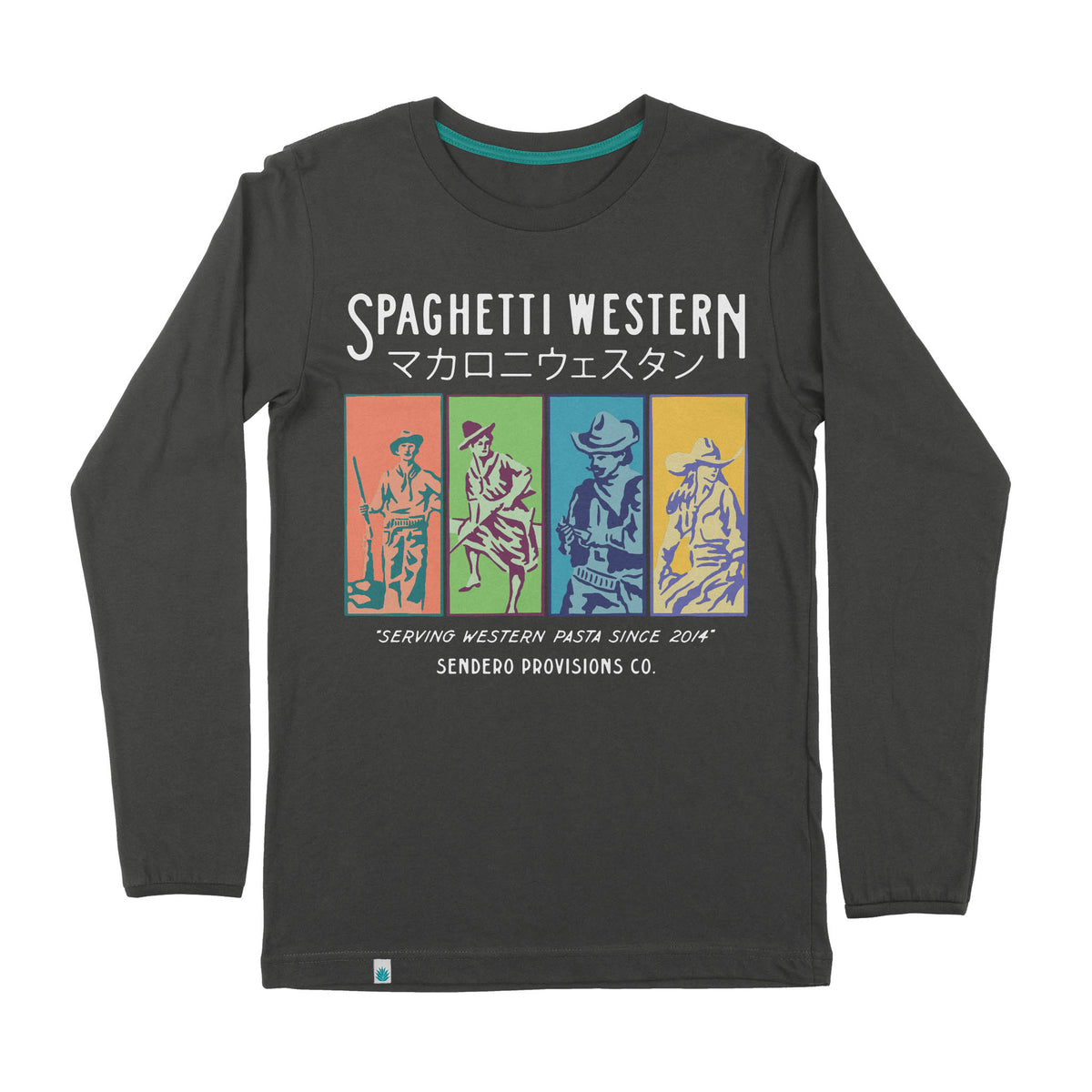 Spaghetti Western Long Sleeve T-Shirt - Vintage Black
