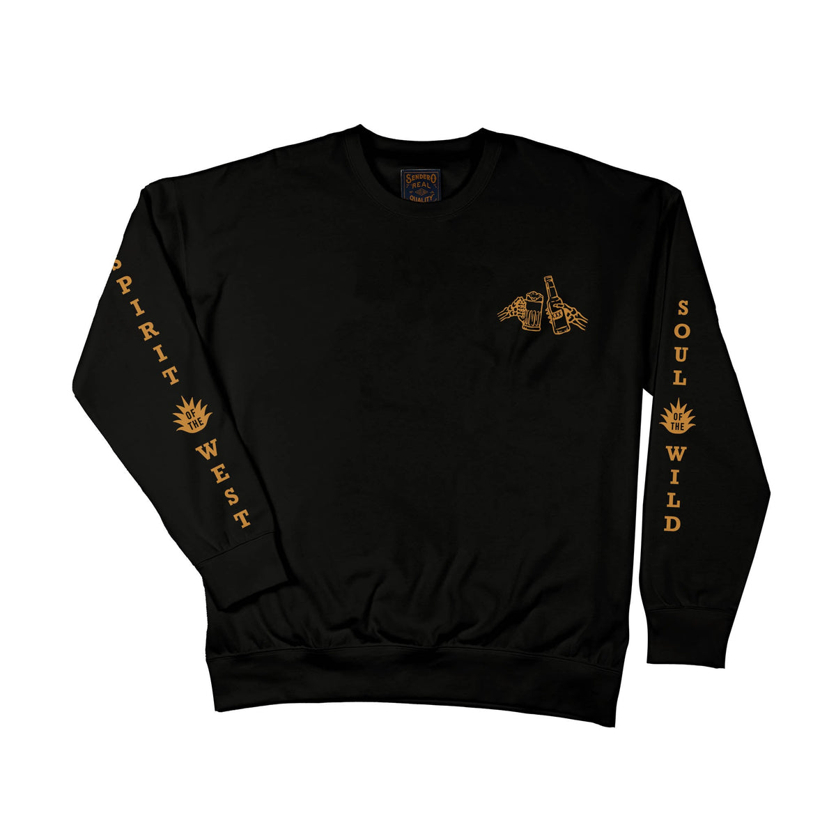 Shootin' Hand Salud Sweatshirt - Black/Gold