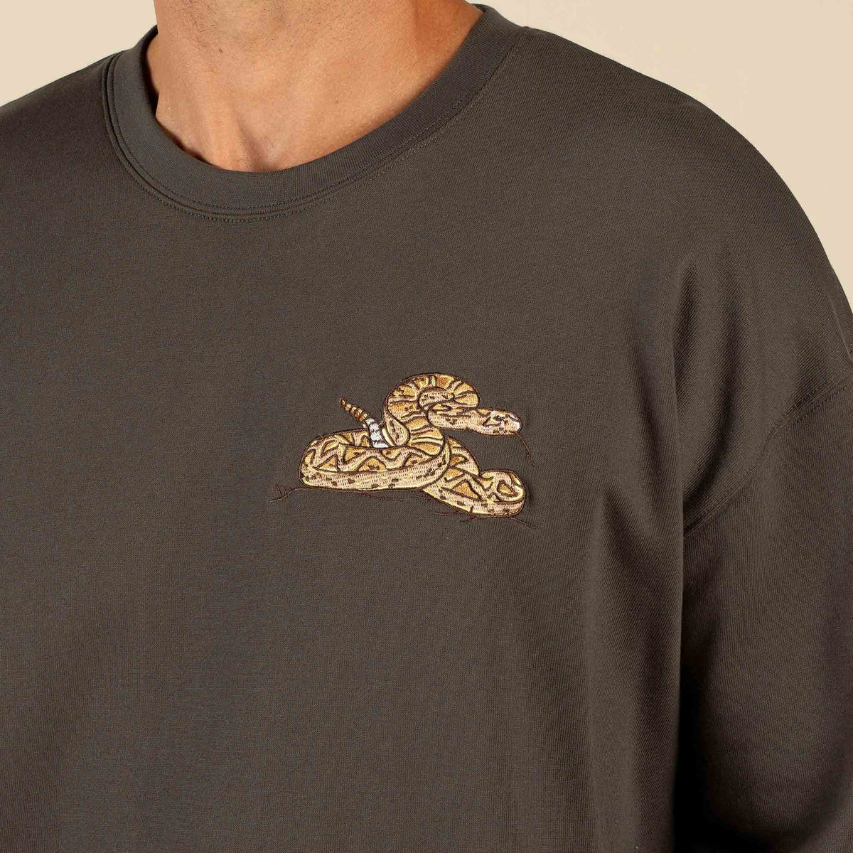 Rattlesnake Sweatshirt - Vintage Black