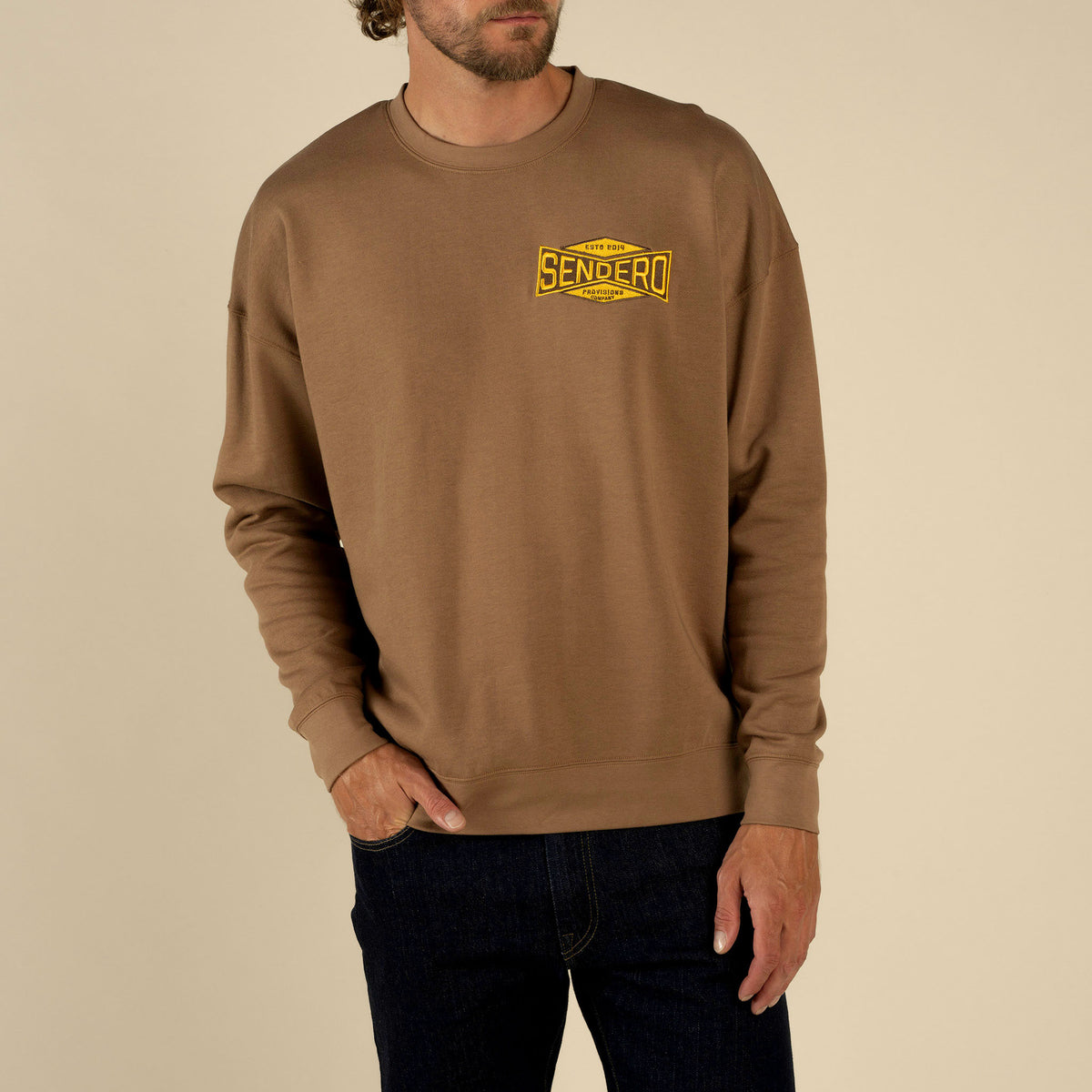 Old School Sweatshirt - Light Brown