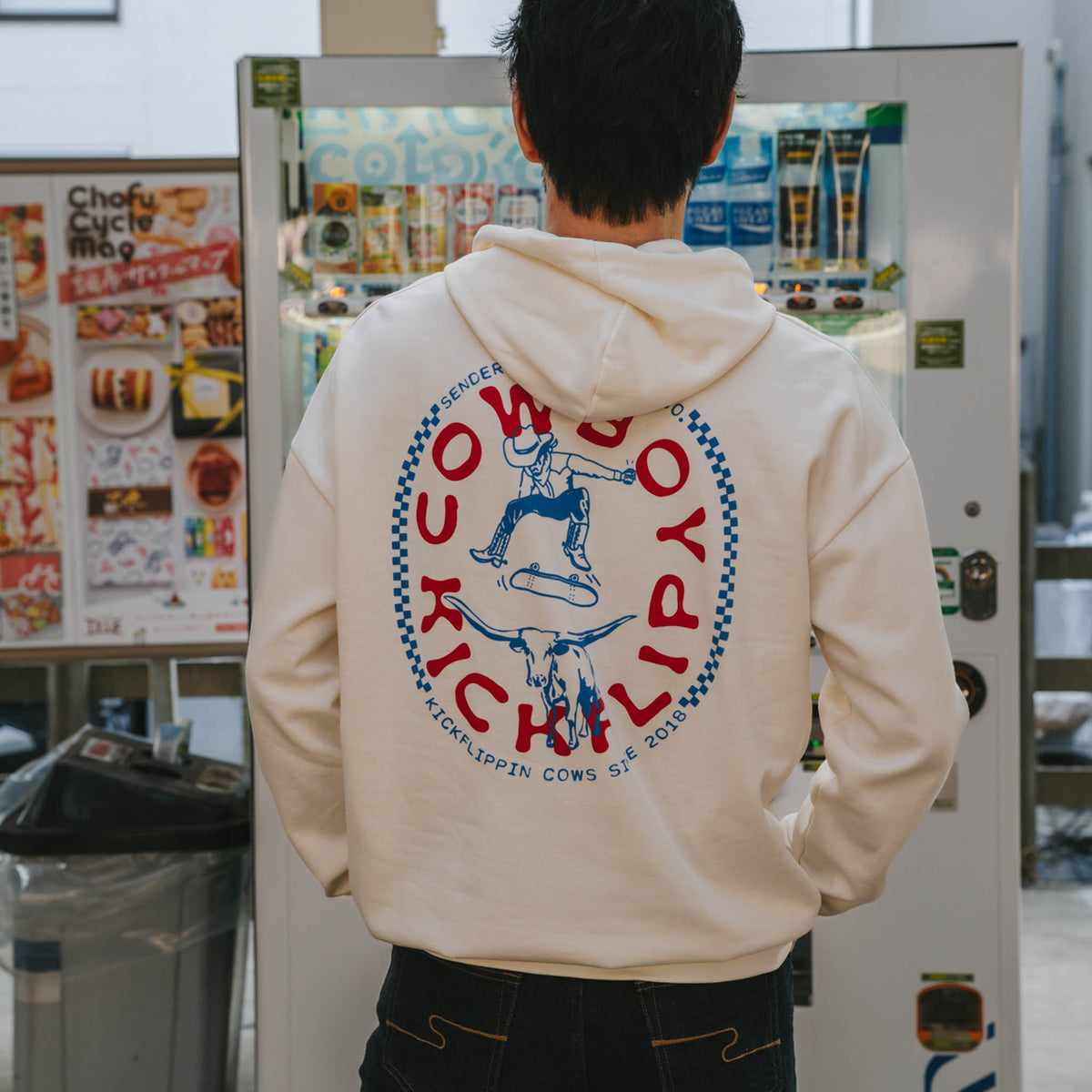 Cowboy Kickflip Hoodie - Vintage White