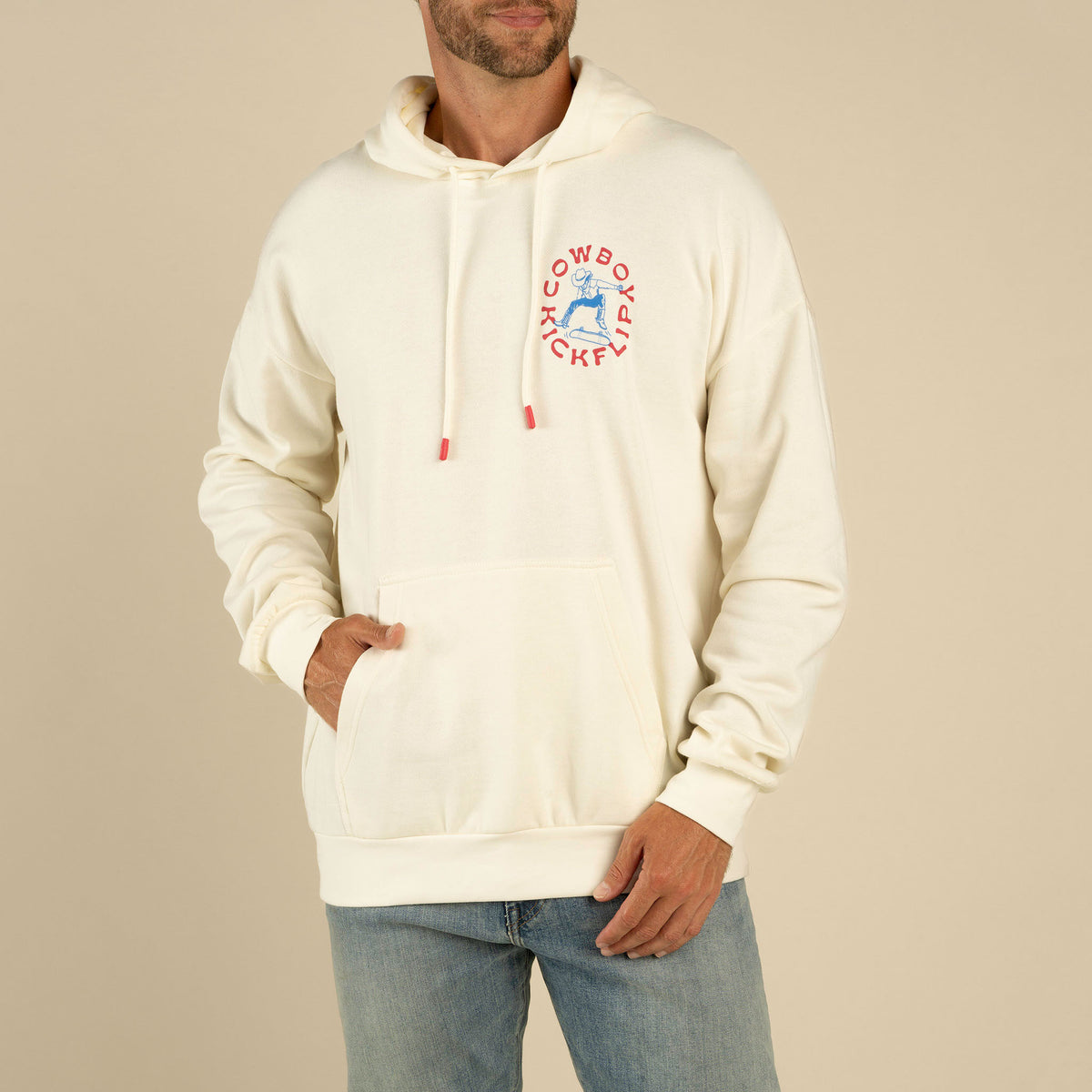 Cowboy Kickflip Hoodie - Vintage White