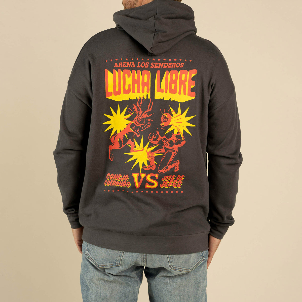 Lucha Libre Hoodie - Vintage Black