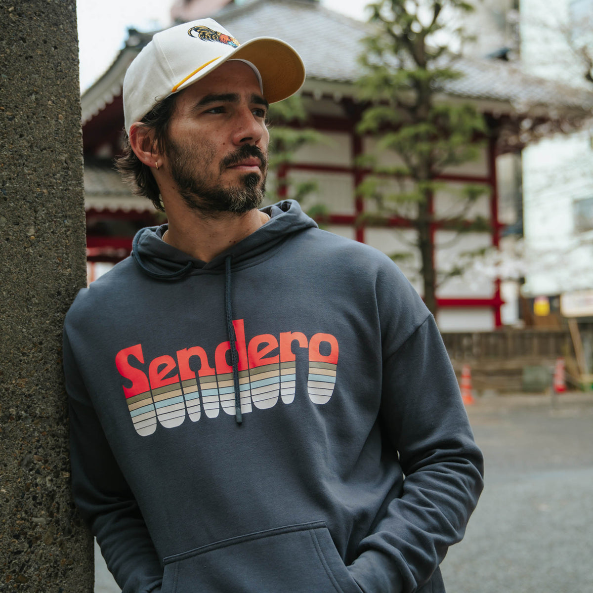 Retro Logo Hoodie - Vintage Black