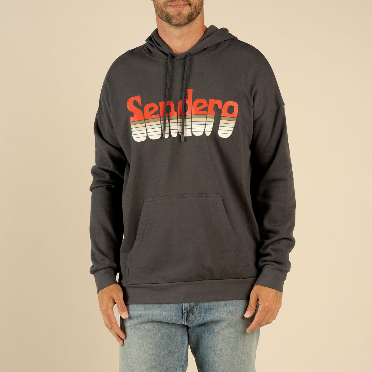 Retro Logo Hoodie - Vintage Black