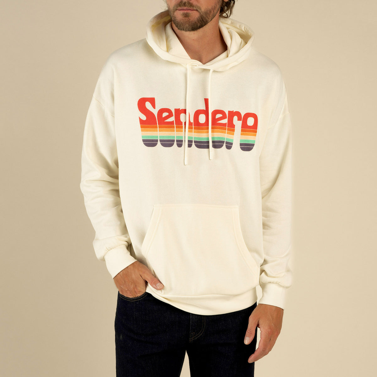 Retro Logo Hoodie - Vintage White