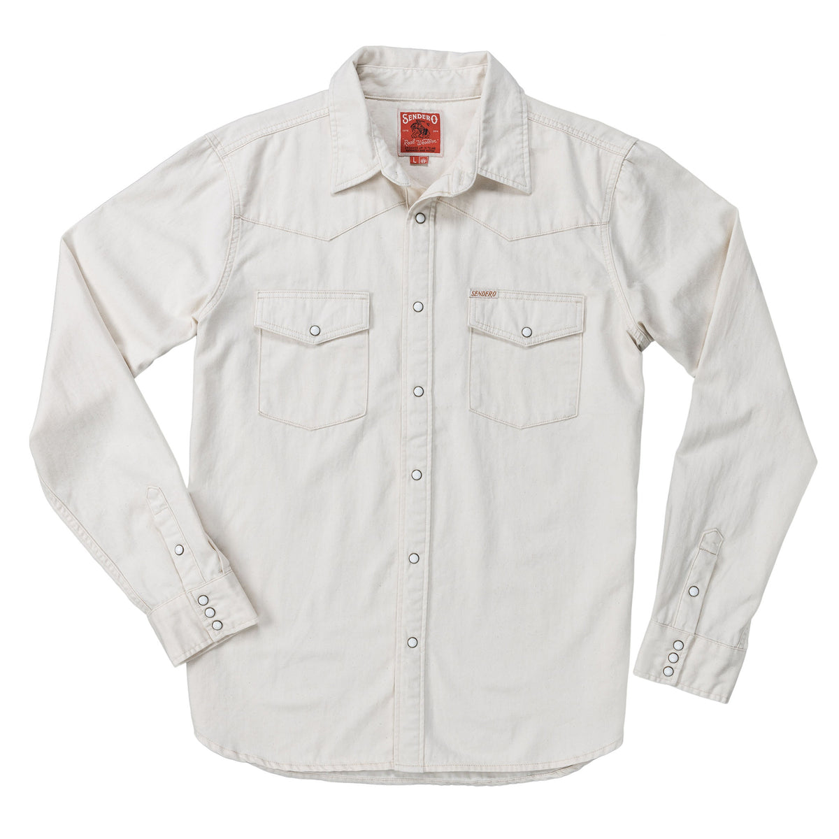 The Wyatt Pearl Snap Long Sleeve Denim Shirt