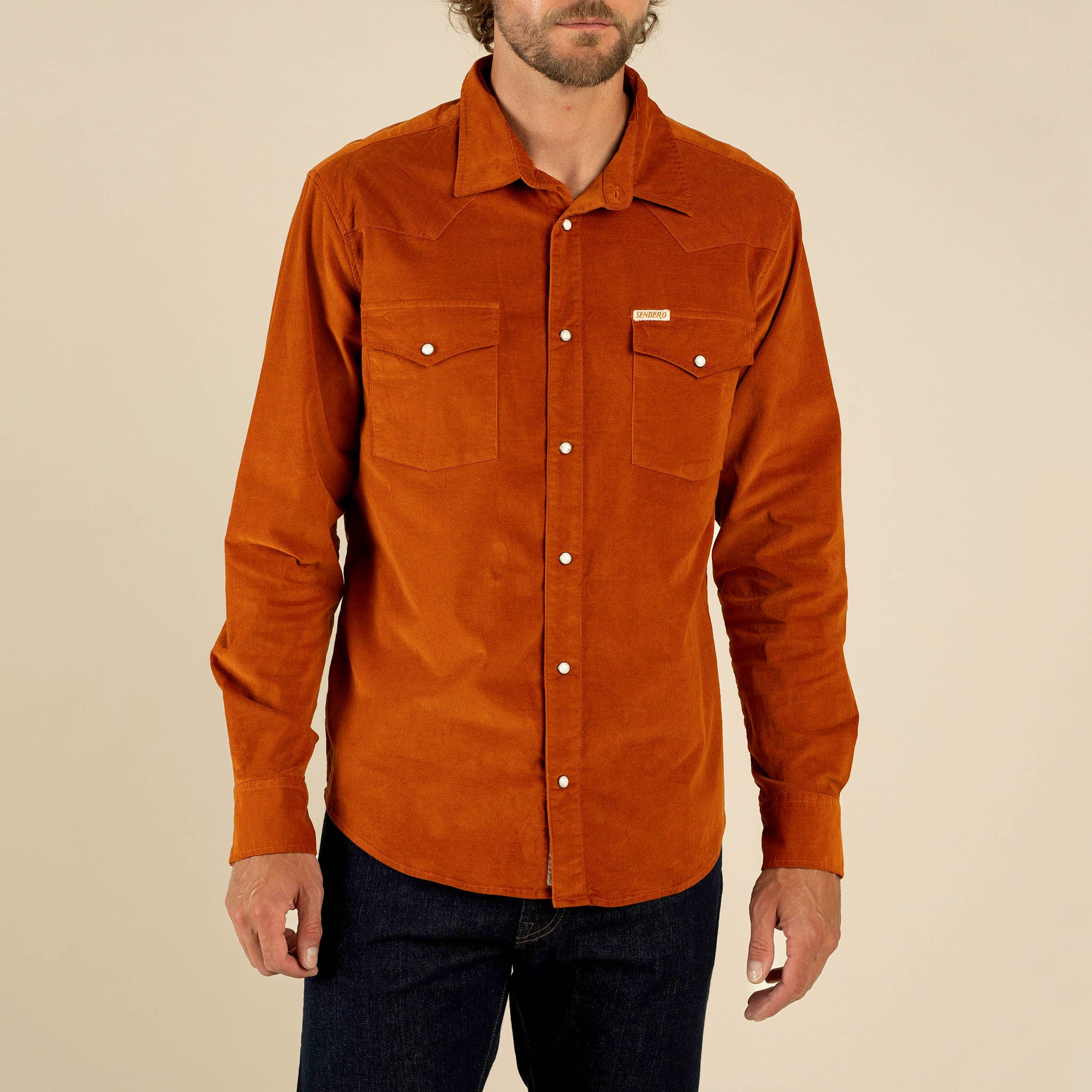 The Wyatt Pearl Snap Long Sleeve Corduroy Shirt