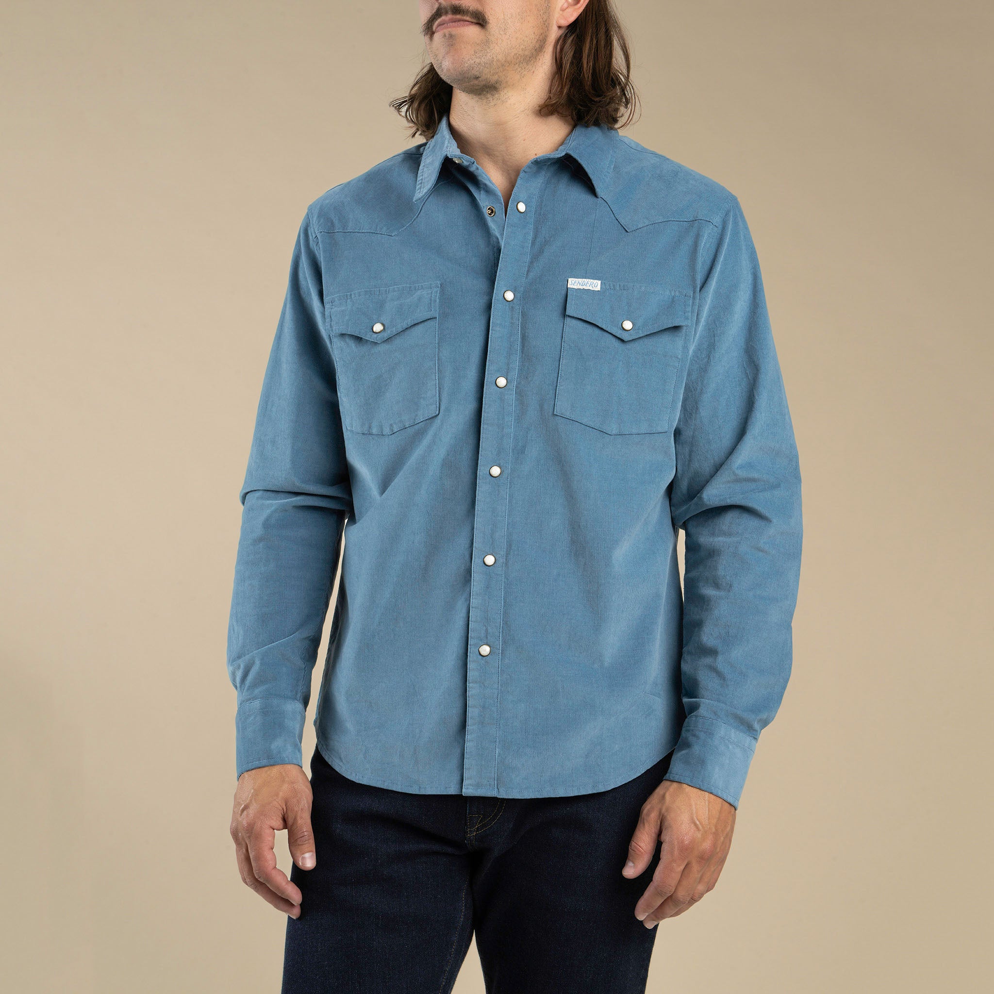 The Wyatt Pearl Snap Long Sleeve Corduroy Shirt