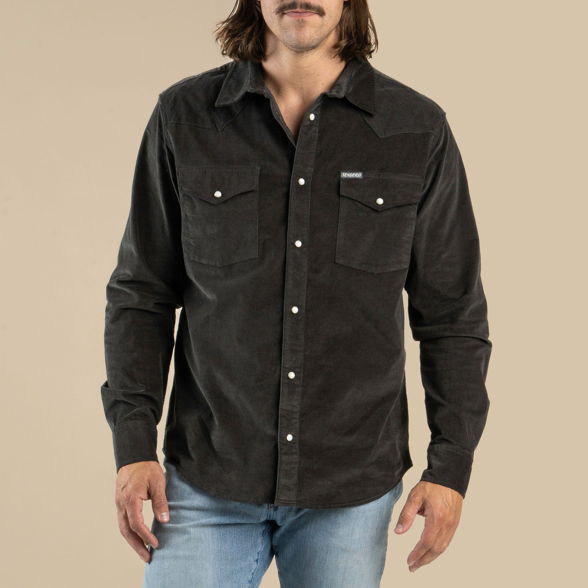 The Wyatt Pearl Snap Long Sleeve Corduroy Shirt