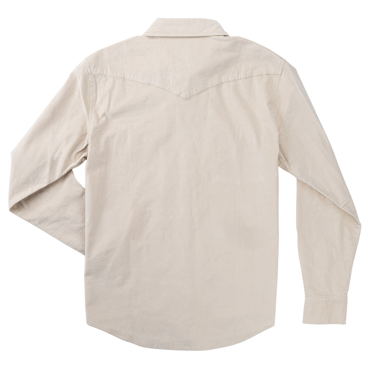 The Wyatt Pearl Snap Long Sleeve Corduroy Shirt - Cream