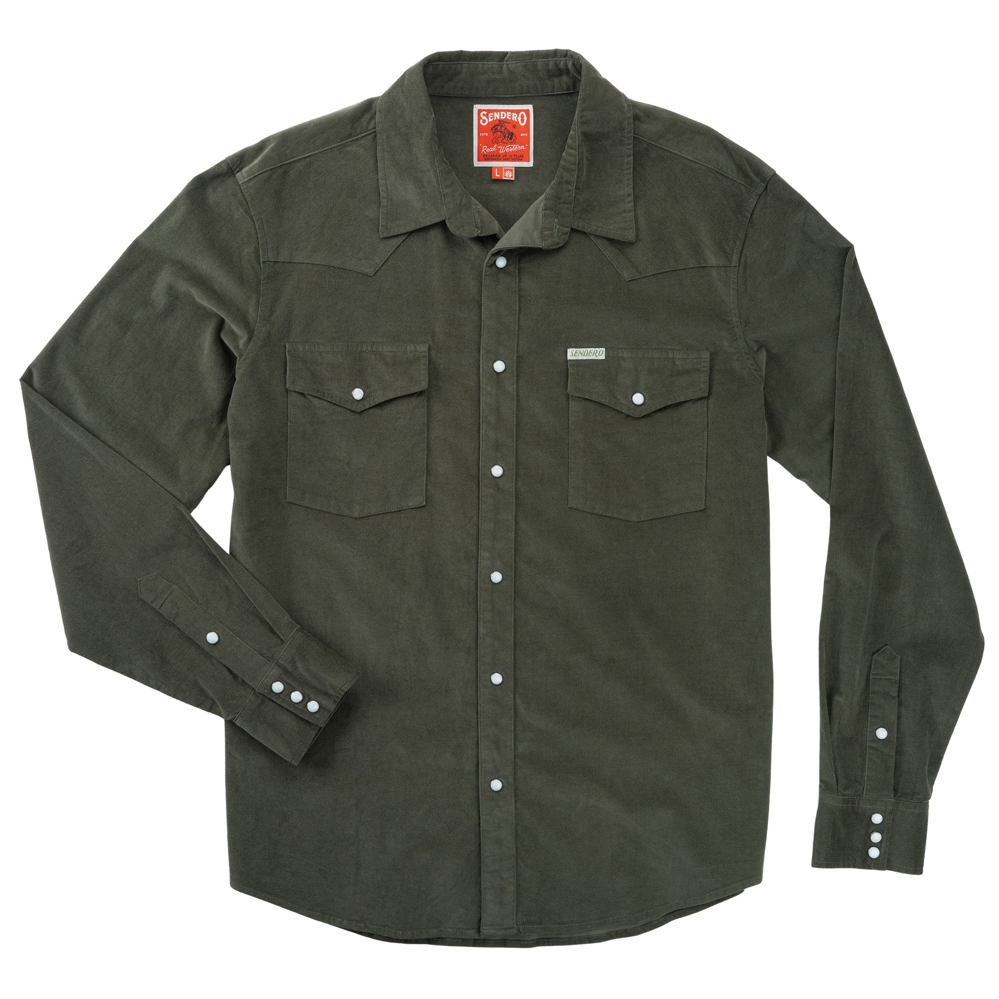 The Wyatt Pearl Snap Long Sleeve Corduroy Shirt