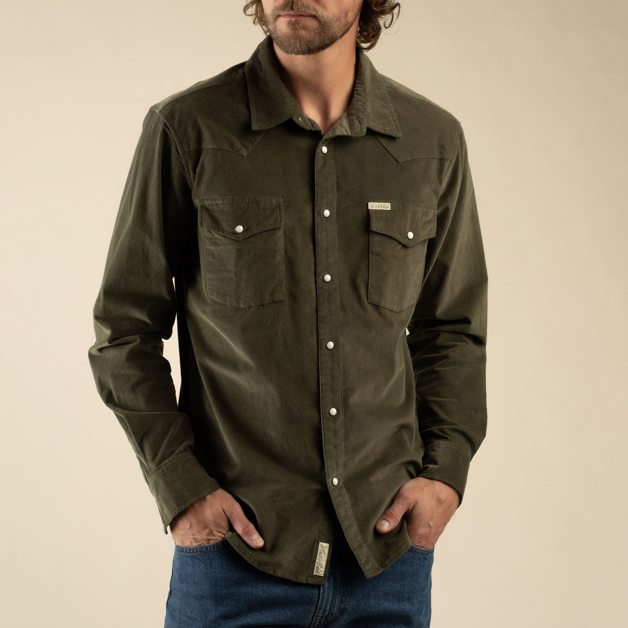 The Wyatt Pearl Snap Long Sleeve Corduroy Shirt
