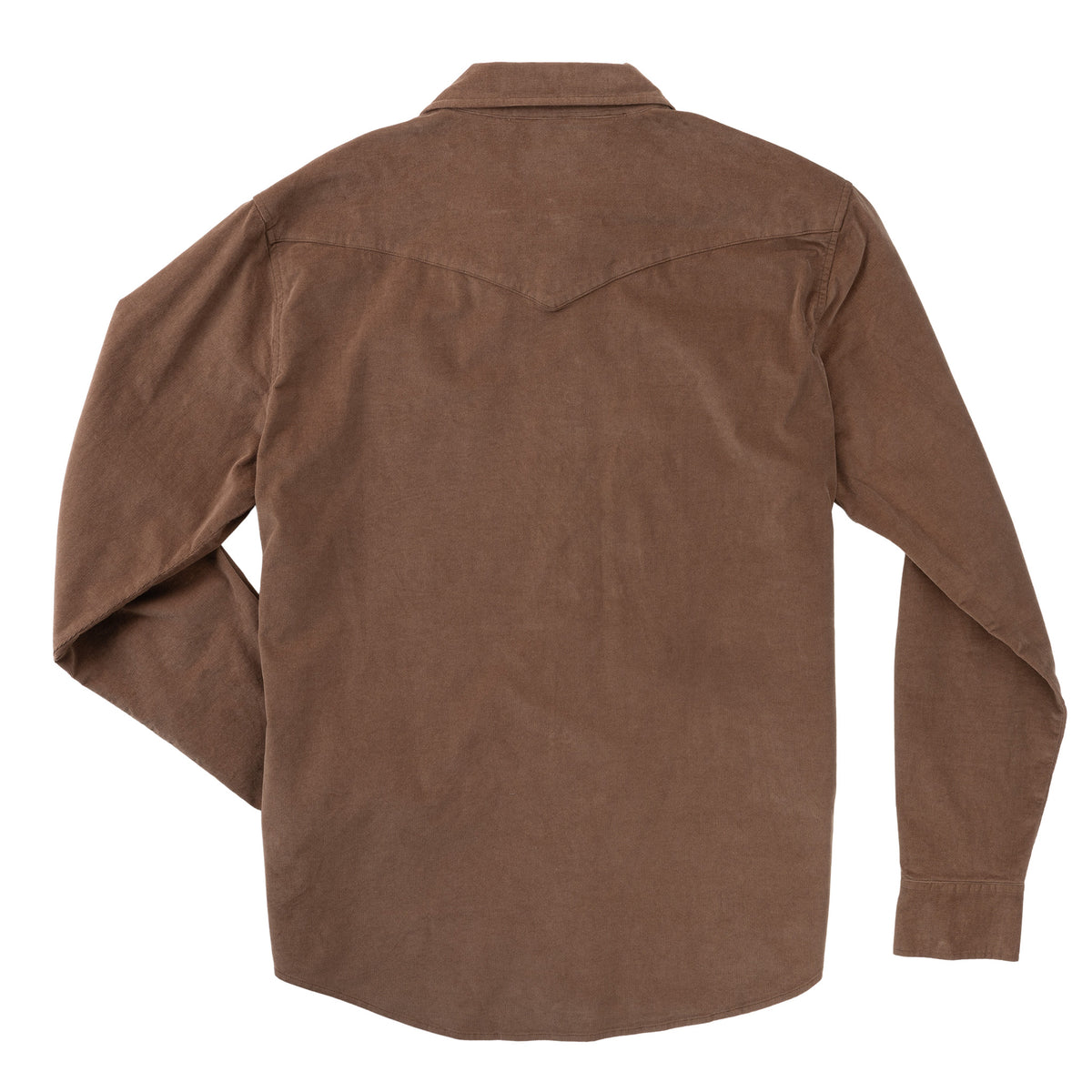 The Wyatt Pearl Snap Long Sleeve Corduroy Shirt - Brown