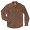 The Wyatt Pearl Snap Long Sleeve Corduroy Shirt - Brown