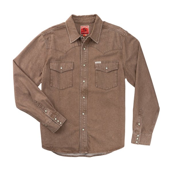 The Wyatt Pearl Snap Long Sleeve Denim Shirt