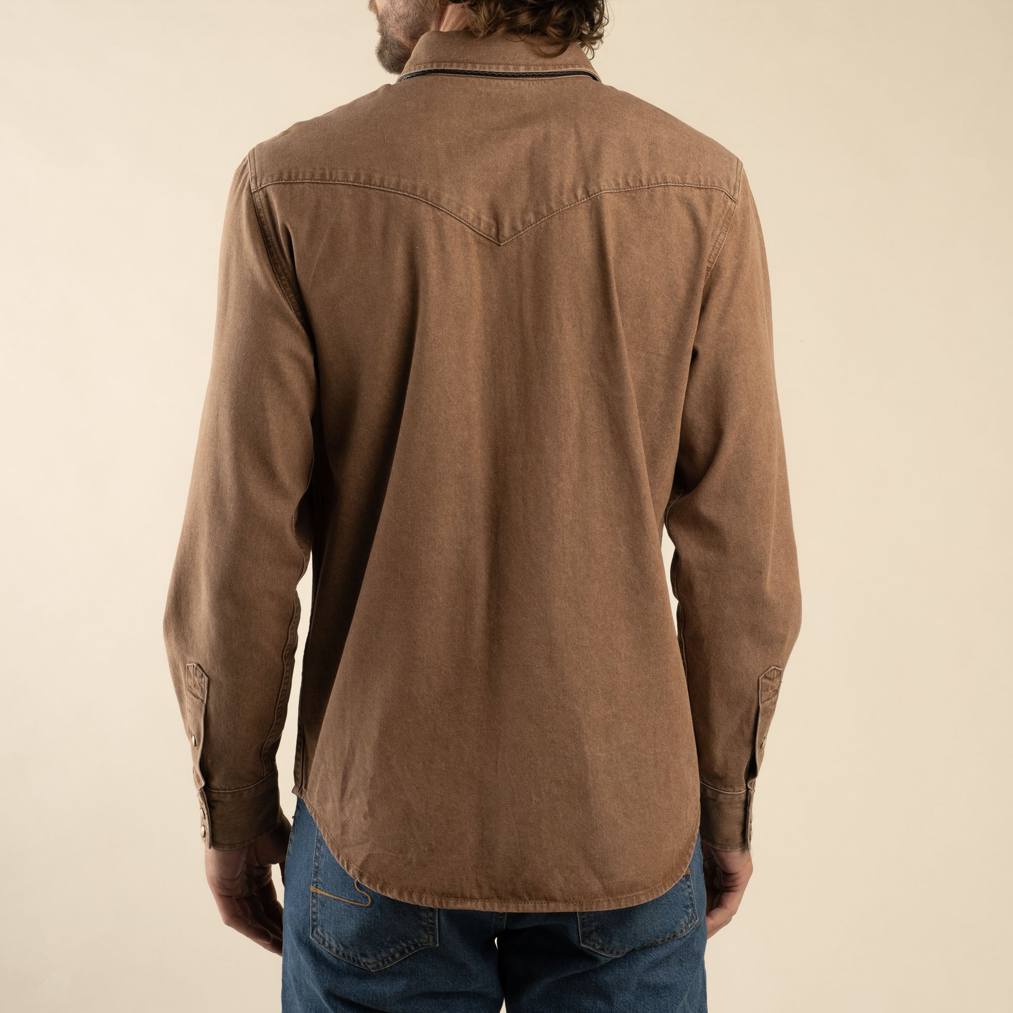The Wyatt Pearl Snap Long Sleeve Denim Shirt