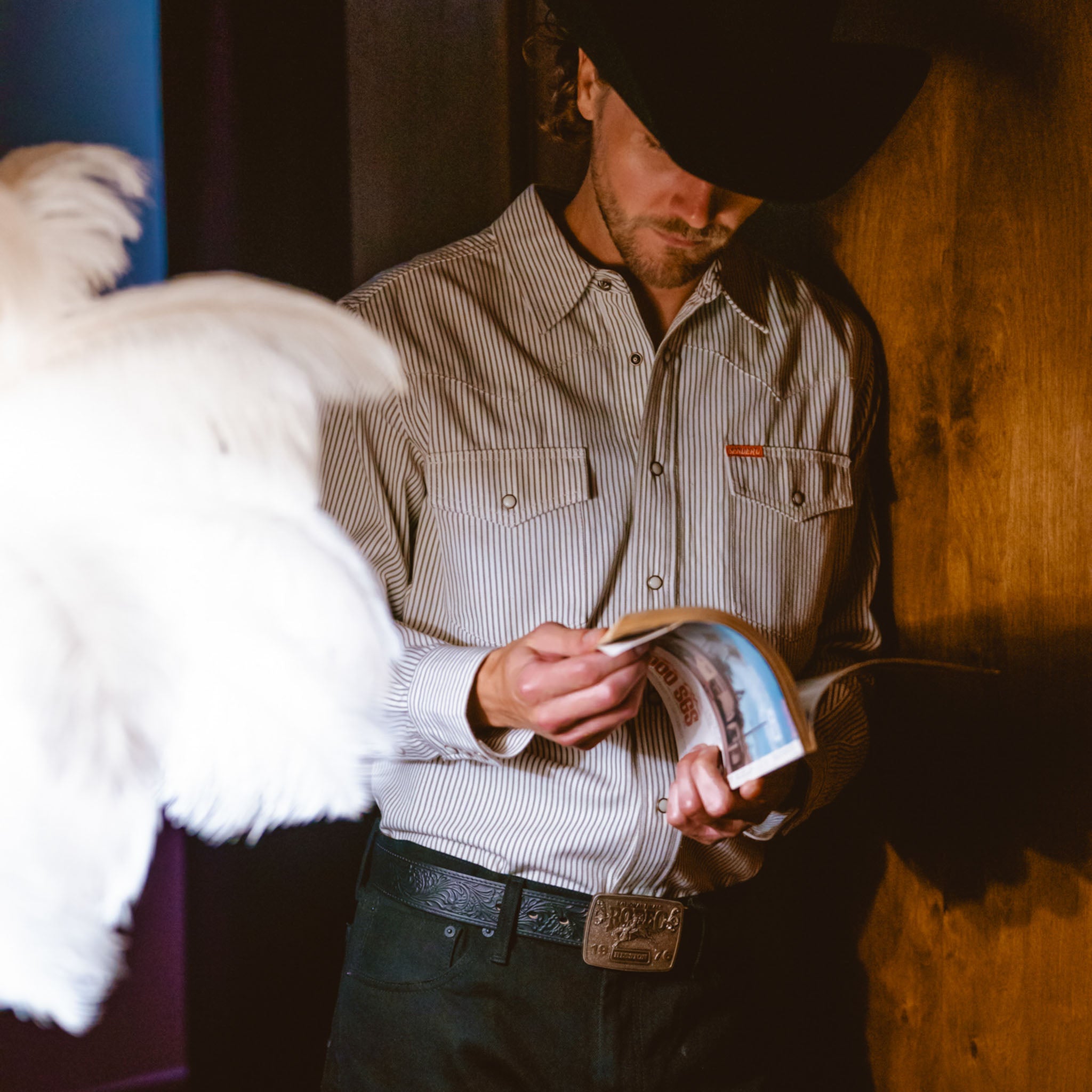 The Wyatt Pearl Snap Long Sleeve Denim Shirt