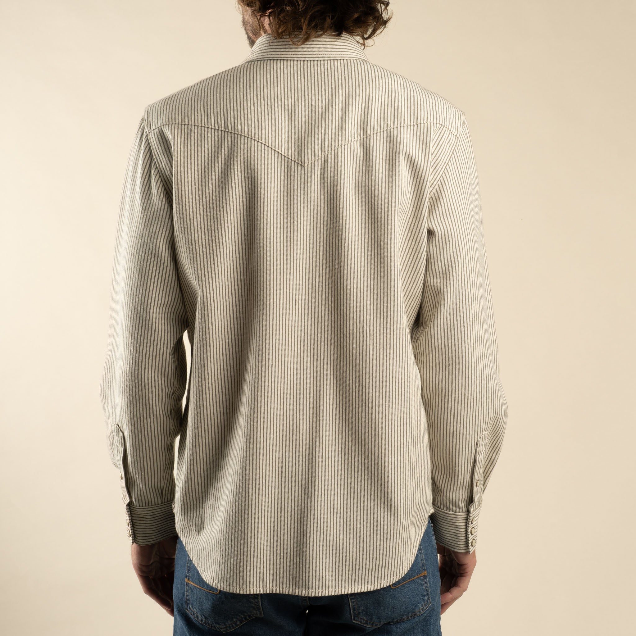 The Wyatt Pearl Snap Long Sleeve Denim Shirt
