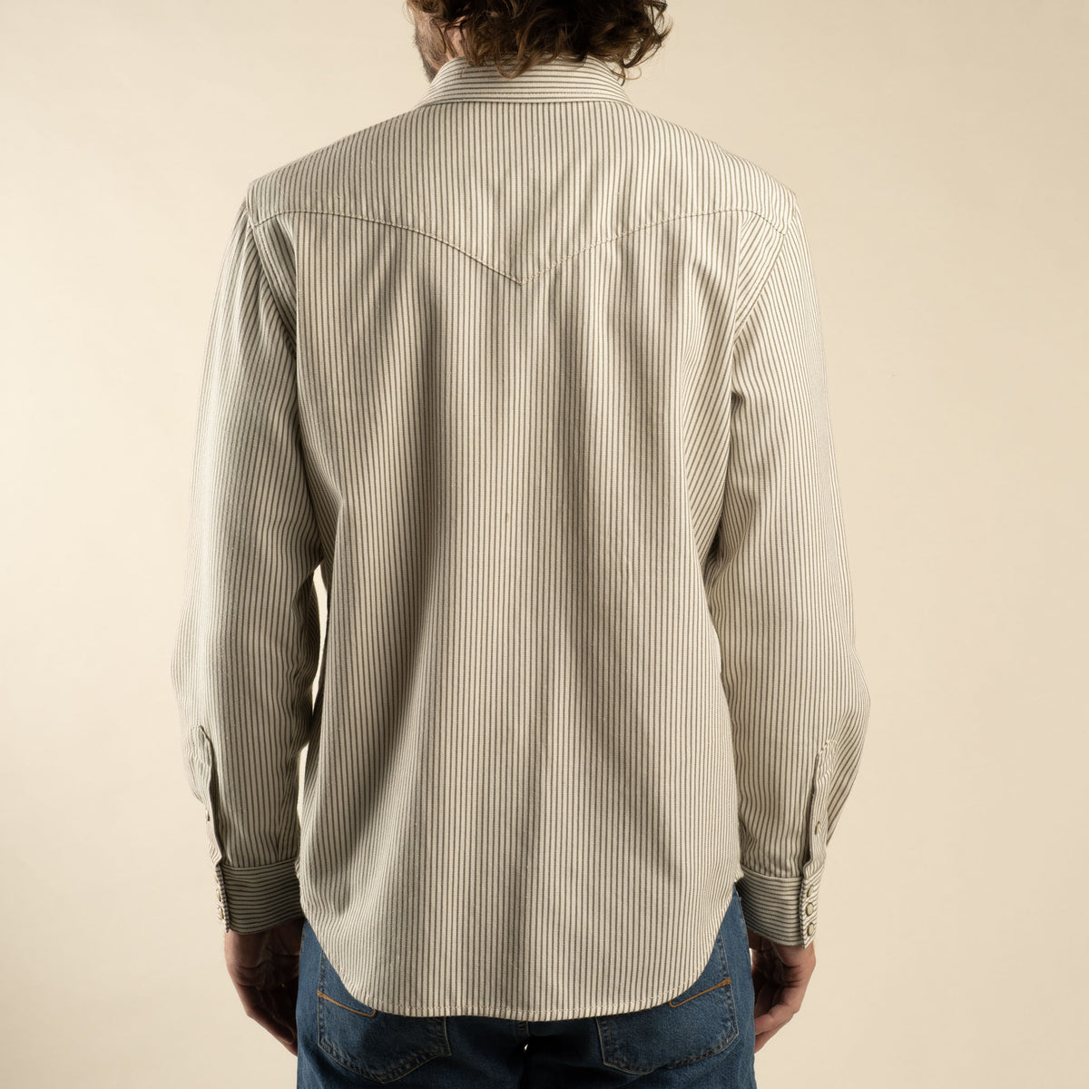 The Wyatt Pearl Snap Long Sleeve Denim Shirt - Gray Hickory