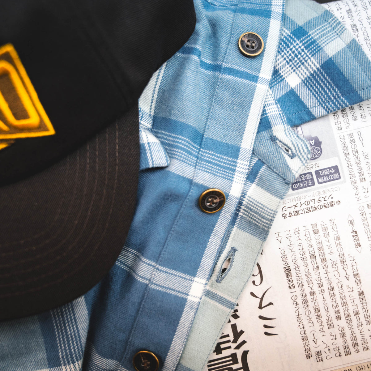 Durango Flannel - Midweight - Blue/Cream