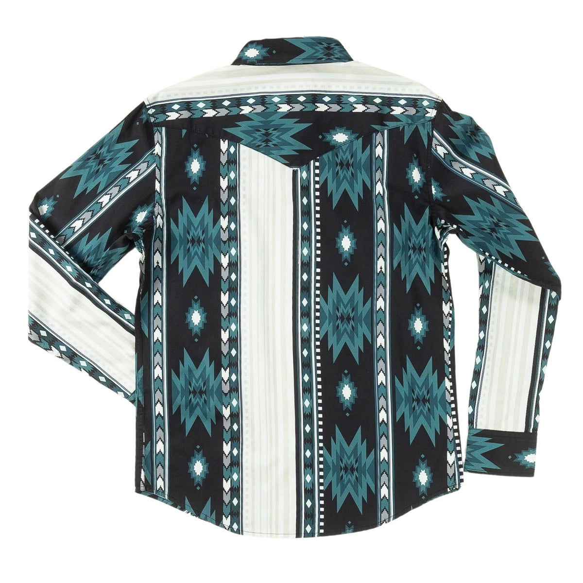 The Wyatt Pearl Snap Long Sleeve Serape Shirt - The Oasis Western Stripe