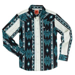 The Wyatt Pearl Snap Long Sleeve Serape Shirt
