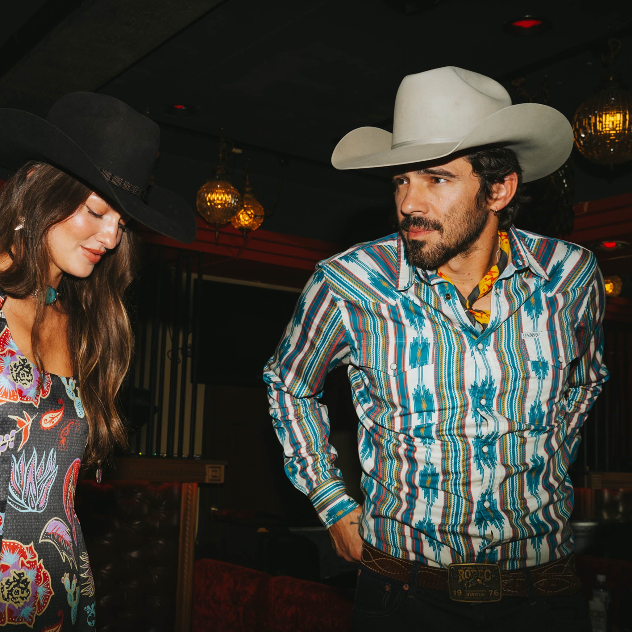 The Wyatt Pearl Snap Long Sleeve Serape Shirt