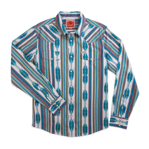 The Wyatt Pearl Snap Long Sleeve Serape Shirt