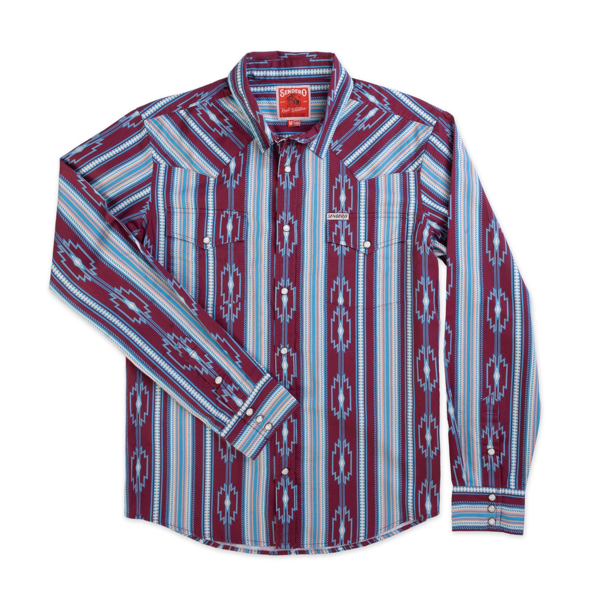 The Wyatt Pearl Snap Long Sleeve Serape Shirt Chevron Stripe - Tacoma / X-Large The Wyatt Pearl Snap Long Sleeve Serape Shirt Chevron Stripe - Tacoma / X-Large