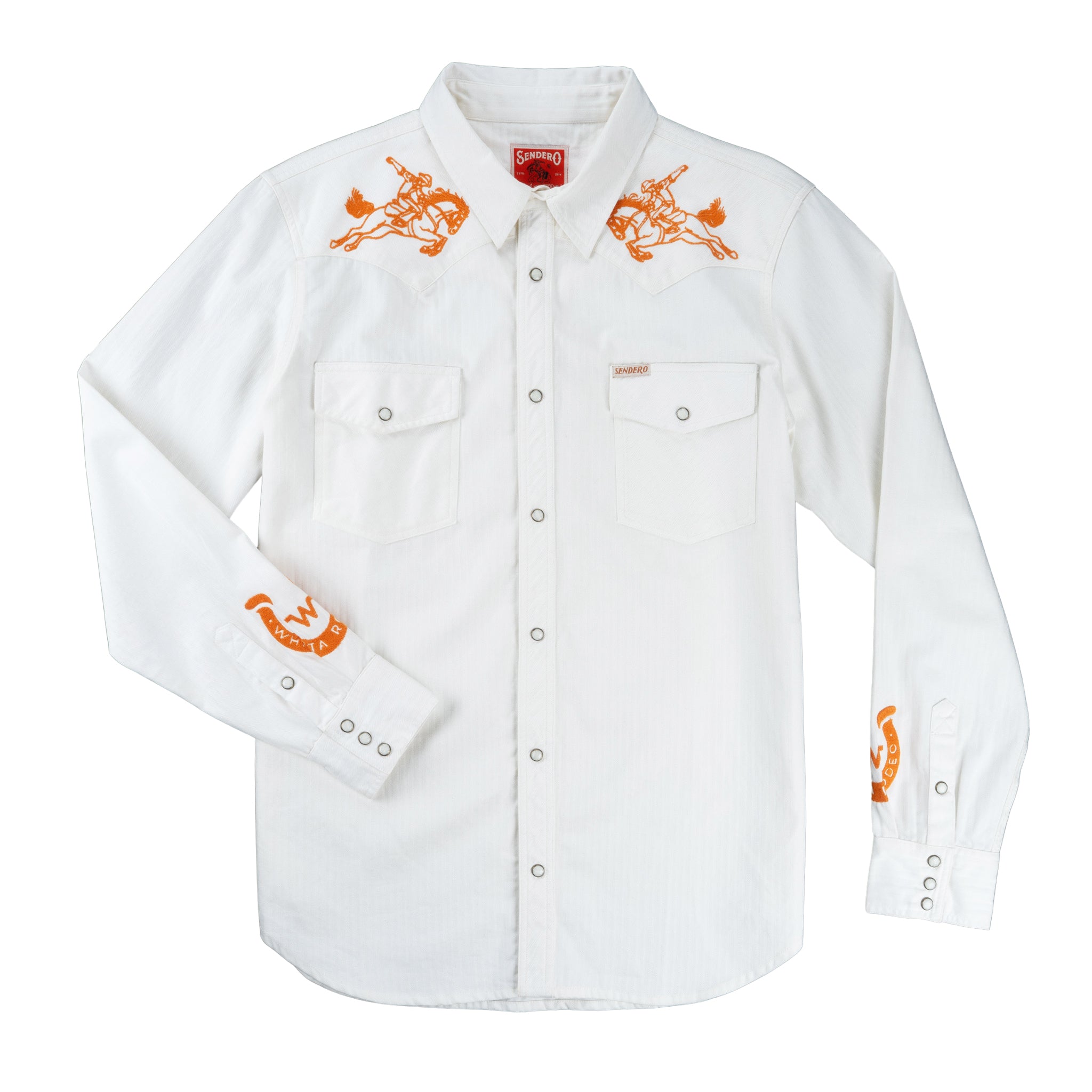 Whataburger x Sendero The Wyatt Pearl Snap Long Sleeve Embroidered Shirt