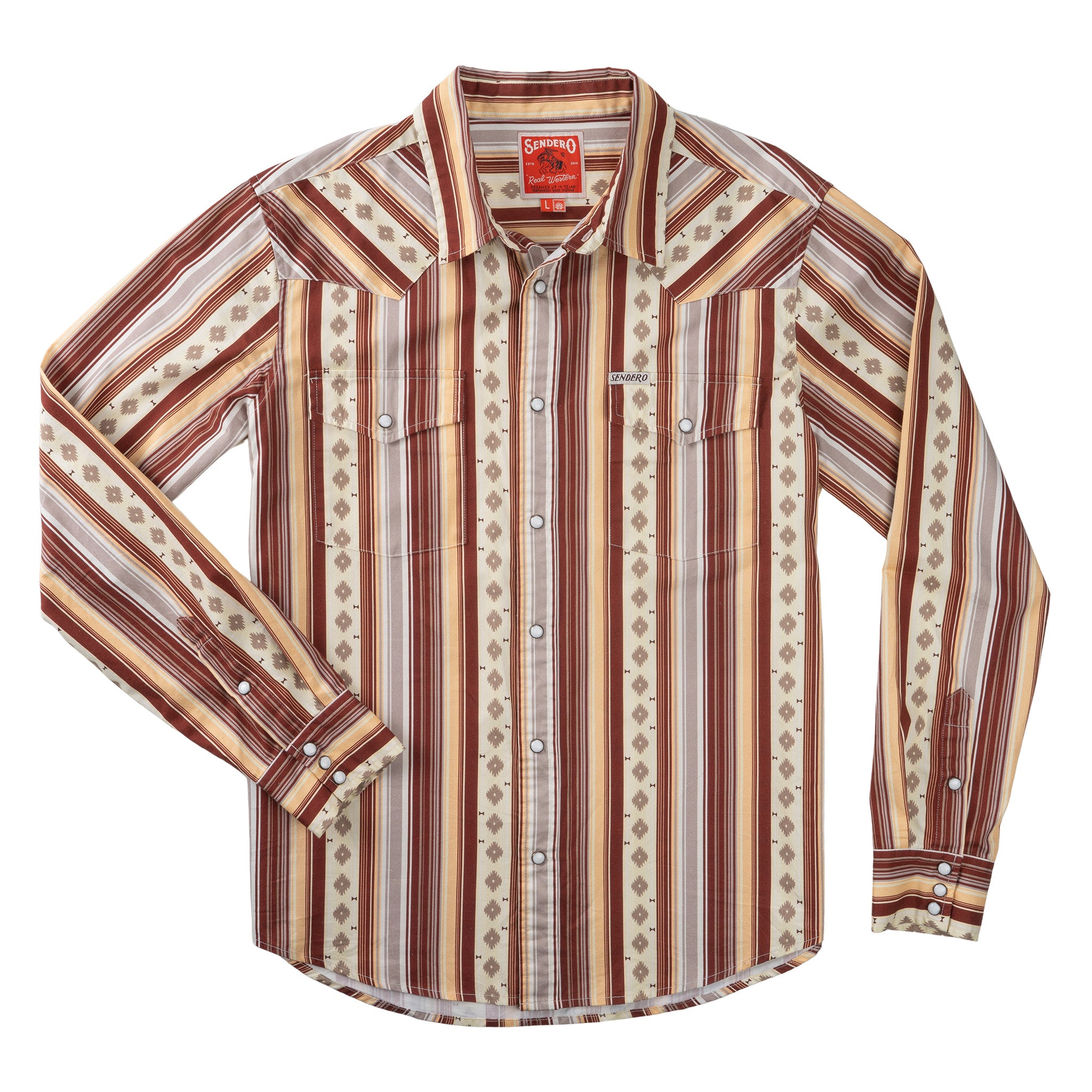 The Wyatt Pearl Snap Long Sleeve Serape Shirt