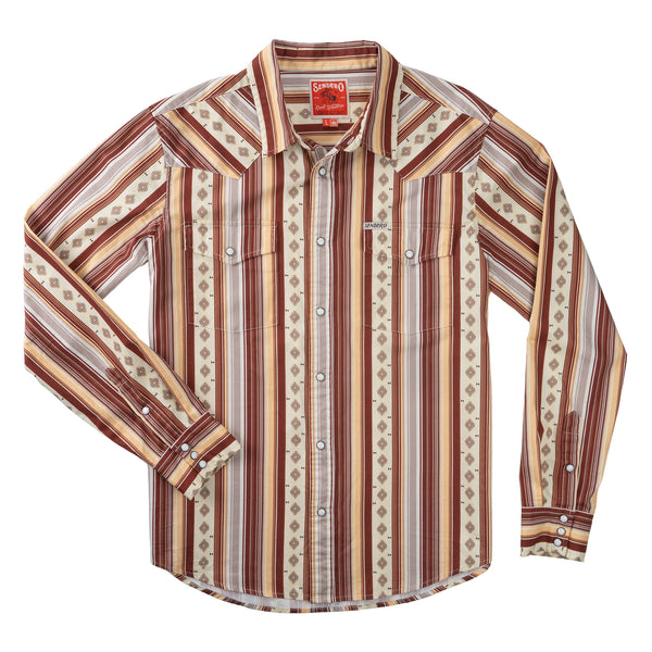 The Wyatt Pearl Snap Long Sleeve Serape Shirt
