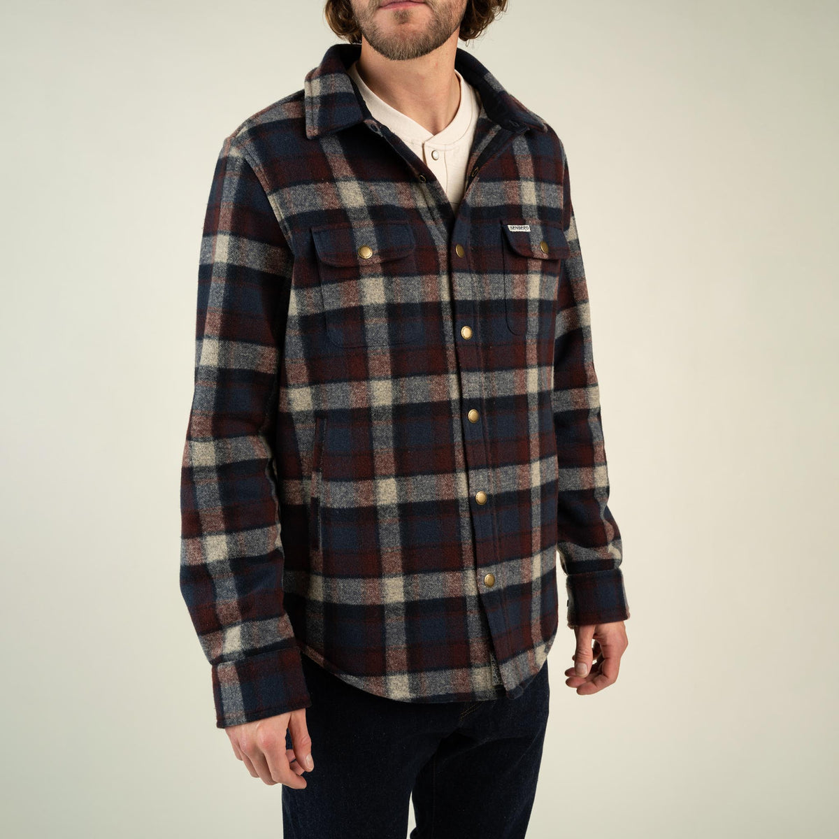 Pinedale Flannel Shirt - Burgundy/Cream/Navy