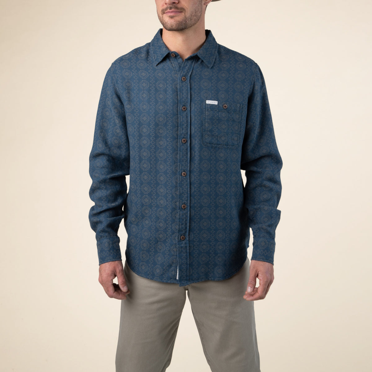 City Slicker Long Sleeve Shirt - Ojinaga - Blue