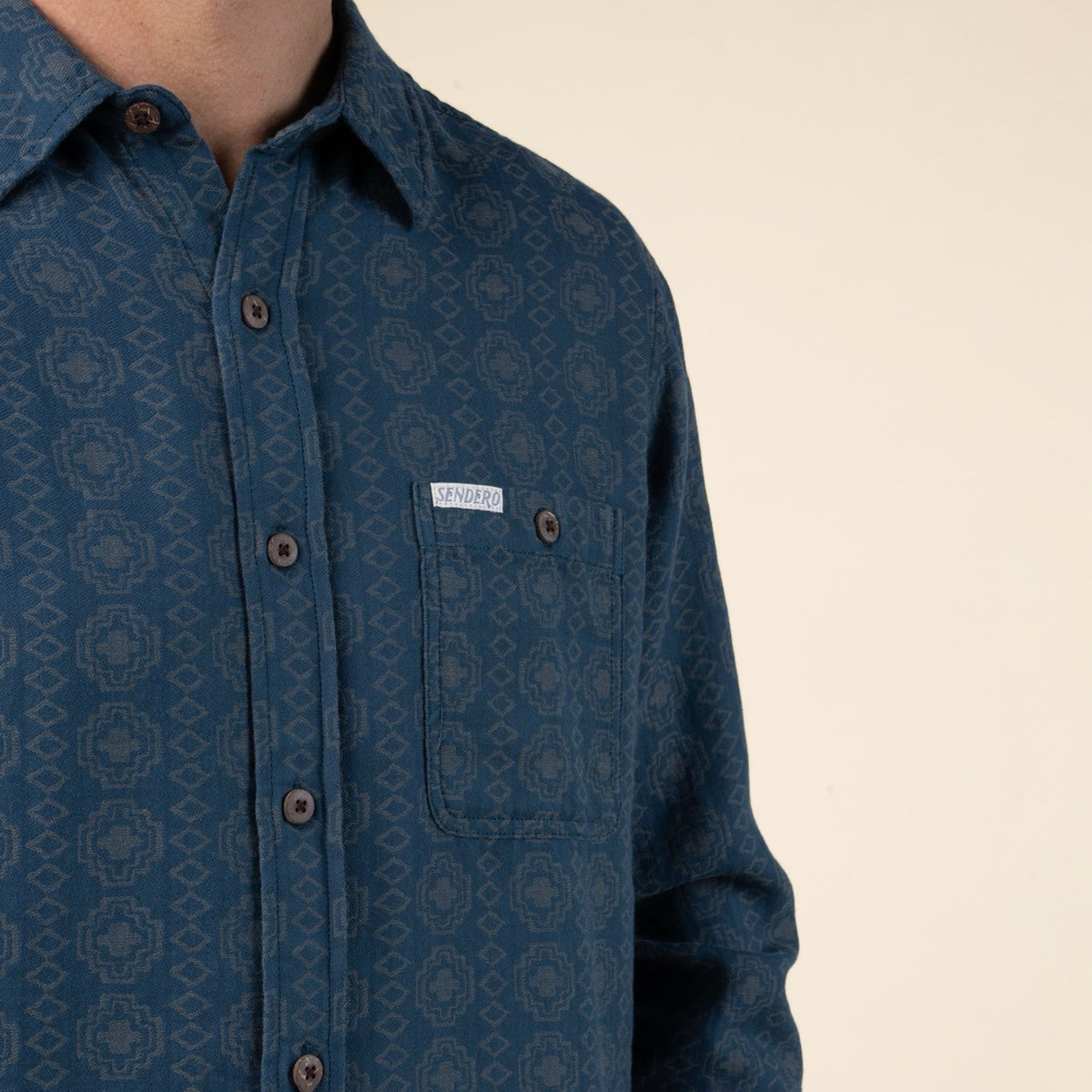City Slicker Long Sleeve Shirt - Ojinaga - Blue