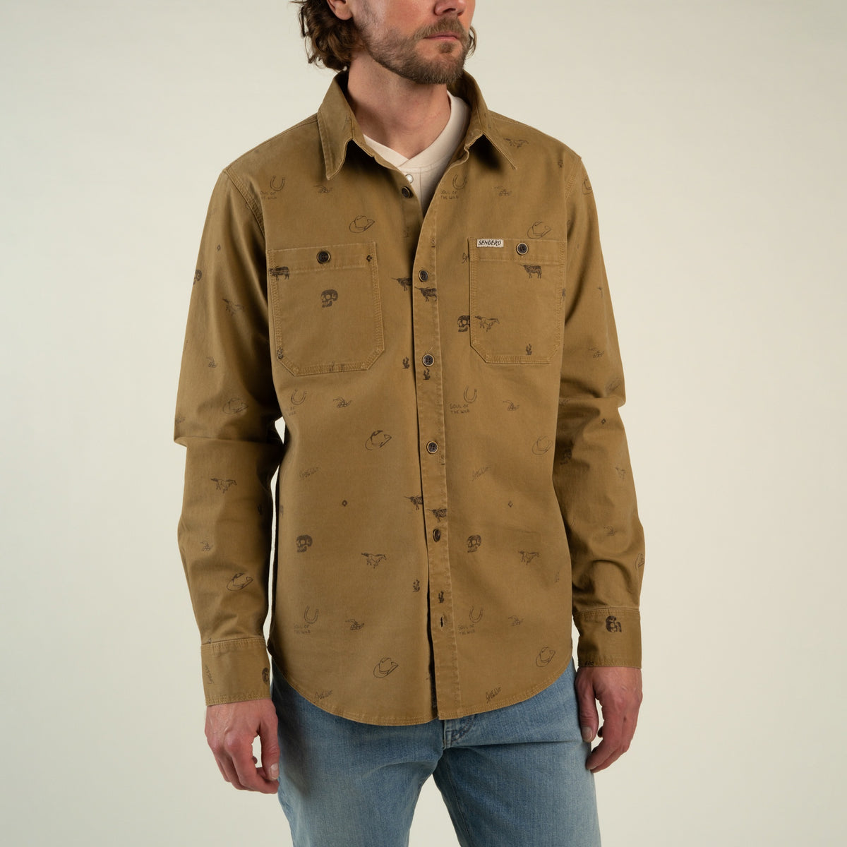 Buckaroo Long Sleeve Shirt - Saddle Brown