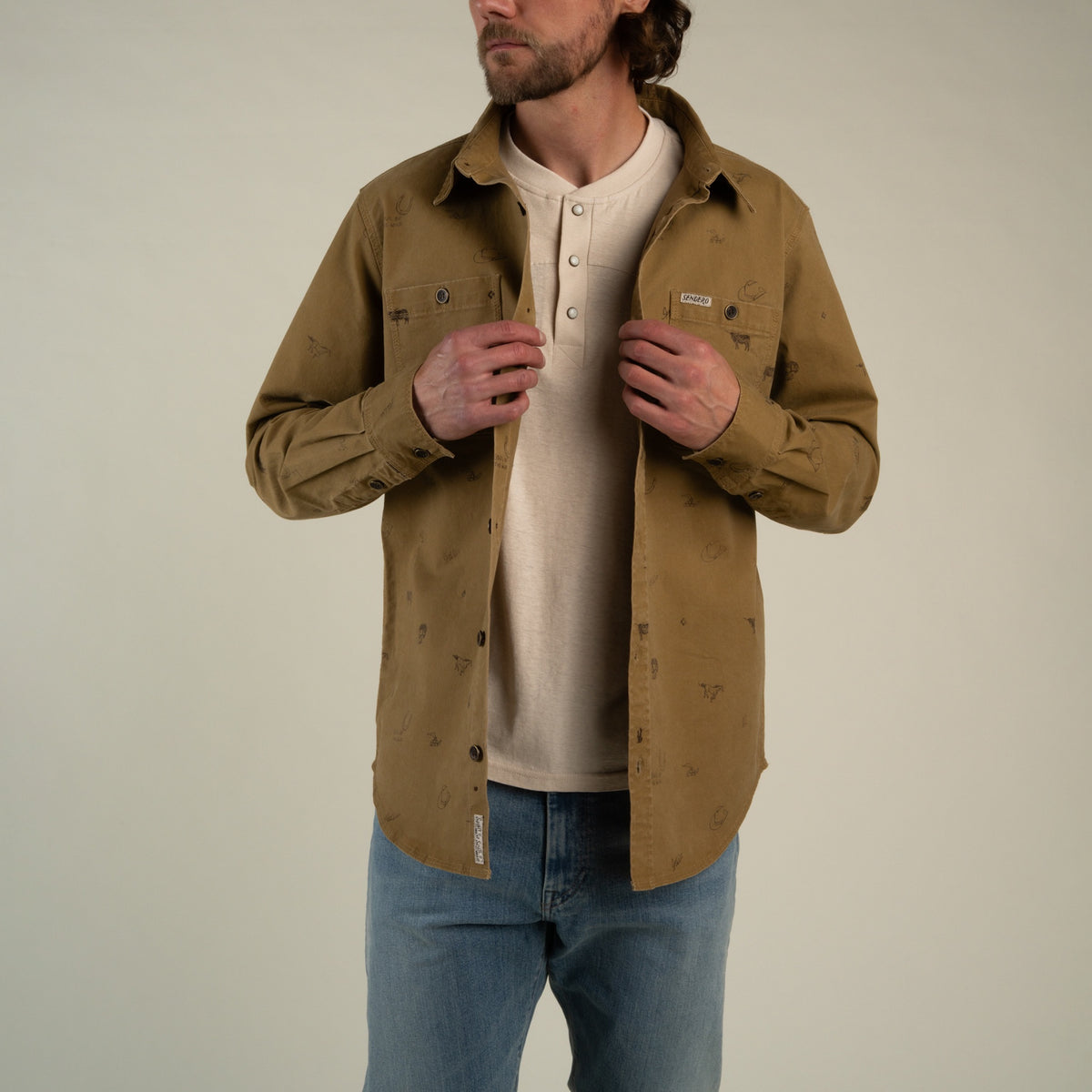 Buckaroo Long Sleeve Shirt - Saddle Brown