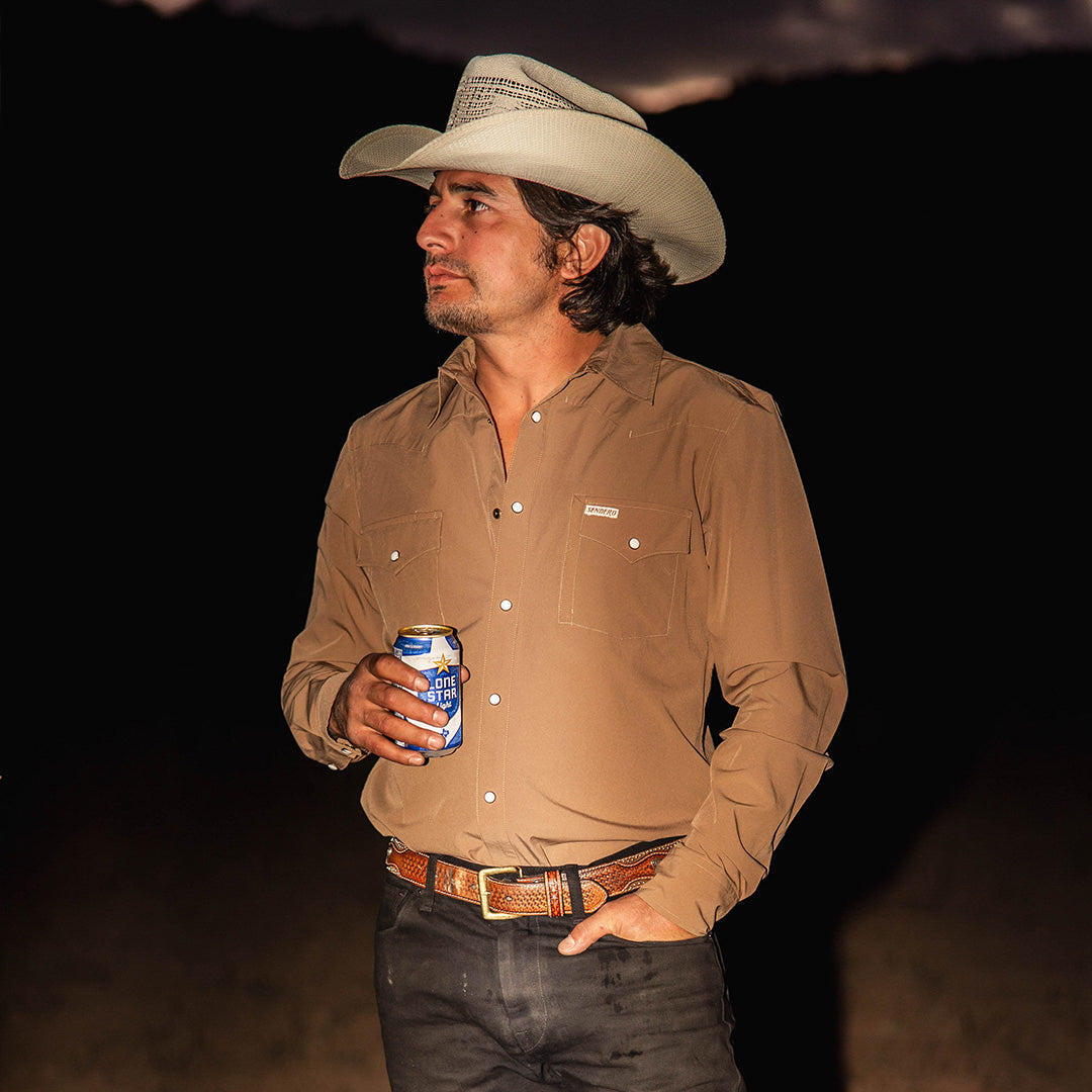 Confluence Tech Long Sleeve Shirt - Light Brown
