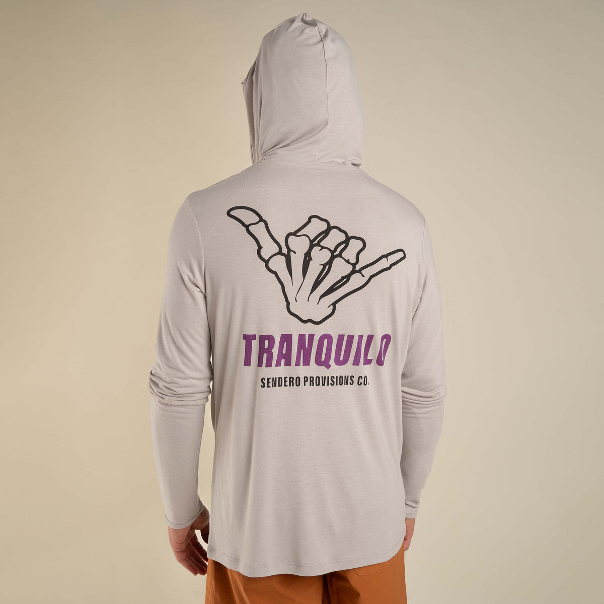 Yucatan Bamboo Hoodie Tech Shirt - Willamette Gray Print