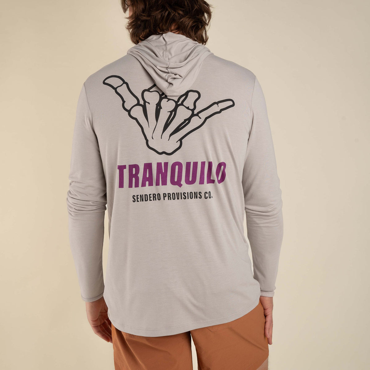Yucatan Bamboo Hoodie Tech Shirt - Willamette Gray Print
